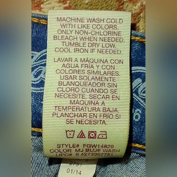 FADED GLORY Women's Plus Size 26W Ankle Med Wash Blue Jeans Straight Leg Stretch - Picture 7 of 7